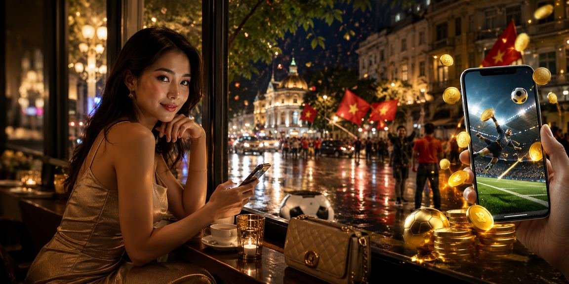 Người dùng Hà Nội xem bóng đá và cá cược trực tuyến tại quán cà phê