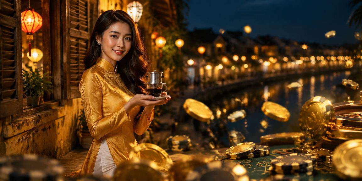 Cảnh về khu casino Hội An với người chơi